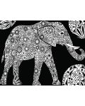Tablou de colorat ColorVelvet - Elefant, 47 x 35 cm - 1t