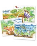 Imagini de colorat DinosAur - Dinozauri, cu acuarele - 3t