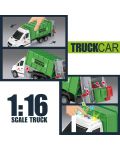 Raya Toys Garbage Truck - Camion de gunoi - Mașină cu cartele de sortare, muzică și lumini, 1:16 - 2t