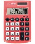 Calculator Milan - Pocket, 8 cifre, rosu - 1t