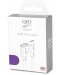 Cablu QED - Connect QE8191, USB-A/USB-C, 0.15m, negru - 3t