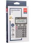 Calculator Deli - E1239, 12 dgt, panou metalic - 4t