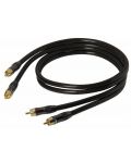 Cablu Real Cable - ECA, RCA, 2m, negru/argintiu - 1t