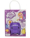 Pușculiță  Boti Pocket Money Piggies - Mov, cu accesorii - 1t