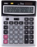 Calculator Deli Core - E1654, 12 dgt, panou metalic - 1t