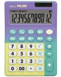 Calculator Milan Sunset - 12 cifre, asortiment - 2t