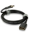 Cablu QED - Connect QE8194, USB-A/USB-C, 0.75m, negru - 1t