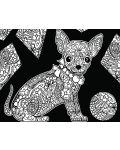 Tablou de colorat ColorVelvet - Chihuahua, 29,7 x 21 cm - 2t
