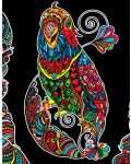 Tablou de colorat ColorVelvet - Papagal, 47 x 35 cm - 1t