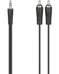 Cablu Hama - 3,5 mm/2x RCA, 1,5 m, negru - 1t