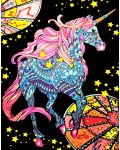 Tablou de colorat ColorVelvet - Unicorn, 47 x 35 cm - 1t