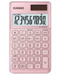 Calculator Casio SL-1000SC de buzunar, 10 dgt, roz metalic - 1t