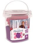 Nisip kinetic Red Castle - Disney Frozen II, violet, cu 4 forme, 2 х 350 g - 1t