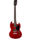 Chitară electrică Harley Benton - DC-200 CH Student Series, roşie - 2t
