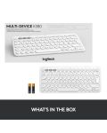 Tastatură Logitech - K380, wireless, US Layout, alba - 10t