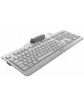 Tastatura Cherry - Secure Board 1.0, cititor smart de carduri, alba - 2t