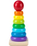 Jucărie clasică de stivuire Melissa & Doug - Curcubeu - 1t