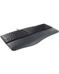 Tastatura Cherry - KC 4500 ERGO, curbata, neagra - 2t