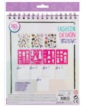 Grafix Fashion Design Book - 36 de foi, 5 șabloane și autocolante  - 2t