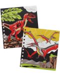 Carte de colorat cu catifea DinosArt - Dinozauri - 3t