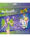 Carte de desen cu stickere si sabloane Folia - O lume magica - 1t