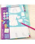 Cartea cu stickere și șabloane Make it Real - Jurnalul designerului, modă florală - 3t