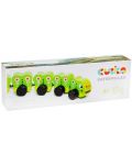 Set de jucării din lemn pe roți Cubika - Caterpillar - 4t