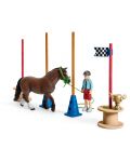 Set Schleich Farm World Horses - Cursa de agilitate cu ponei - 3t