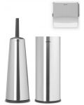 Set de 3 accesorii pentru toaletă Brabantia - ReNew, Matt Steel - 1t