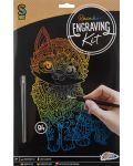 Grafix Premium Scratching Kit - Pisică, A4, argintiu - 1t