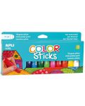 Set de creioane pentru desen APLI Kids - Baton de guache, 12 culori pastelate - 2t