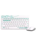 Set tastatura si mouse Rapoo - 8000M, alb - 1t