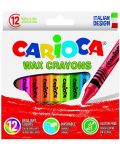 Set pasteluri lavabile Carioca - Wax crayons, 12 culori - 1t
