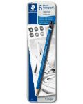Set creioane Staedtler Mars Lumograph - Soft, set de 6 bucăți - 1t