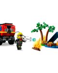 Constructor LEGO City - Camion de pompieri 4 x 4 cu barca de salvare (60412) - 4t