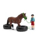 Set Schleich Farm World Horses - Cursa de agilitate cu ponei - 4t