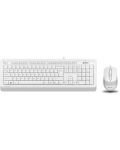 Set tastatură și mouse cu fir A4tech F1010 Fstyler - USB, alb și gri - 1t
