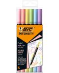 Set de markere BIC Intensity double-ended - 6 culori pastelate - 1t
