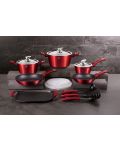 Set de vase de gătit Berlinger Haus - Metallic Line Burgundy Edition, 16 bucăți - 8t