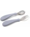 Set furculiță și lingură BabyJem - Grey - 2t