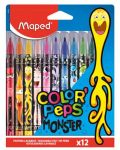 Set carioci Maped Color Peps - Monster, 12 culori - 1t