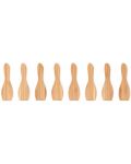 Set de 8 spatule din bambus Pebbly - 12,8 x 3,9 cm - 1t