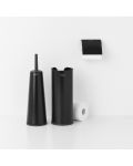 Set de 3 accesorii pentru toaletă Brabantia - ReNew, Matt Black - 3t