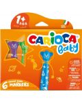 Set carioci Carioca Baby - Teddy, 6 culori - 1t