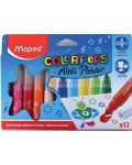 Set de markere Maped Color Peps - Mini Power, 12 culori - 1t