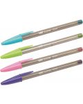 Set de stilouri colorate BIC Cristal - Fun, 1.6 mm, 4 culori - 2t