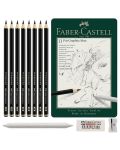 Set creioane grafit Faber-Castell Pitt - Mat, 11 piese - 2t