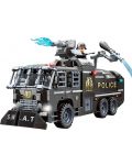 Constructor Qman - Camion de Poliție cu Tun de Apă, 847 piese - 2t