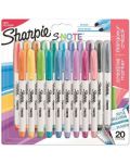 Set markere permanente Sharpie - S-Note, 20 culori - 1t