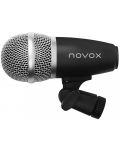 Set microfoane pentru tobe Novox - Drum Set, argintii/negre - 3t